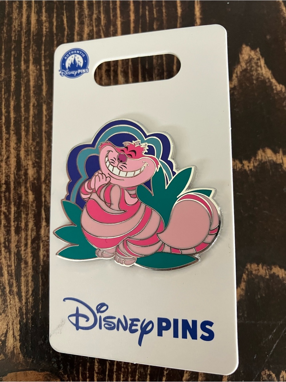 Disney Cheshire Cat Pin in Pink and Teal